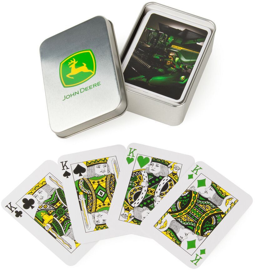 John Deere Playing Cards in Tin John Ayrey Die Casts